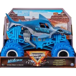 - Vehículo die cast Megalodon oscuro 1:24*MONSTER JAM New