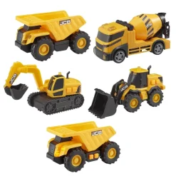 Hot Motor & Co - Conjunto 5 vehículos de construcción JCB Vehículos Y Circuitos