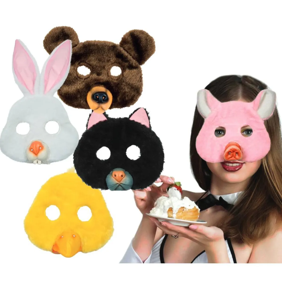Máscara de felpa (varios modelos) Disfraces|Halloween