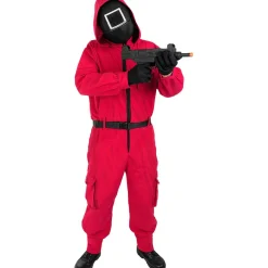 Discount Máscara el Juego del Calamar cuadrado - Oficial Netflix Halloween|Disfraces