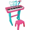Music Star - Teclado con taburete rosa*MUSICSTAR