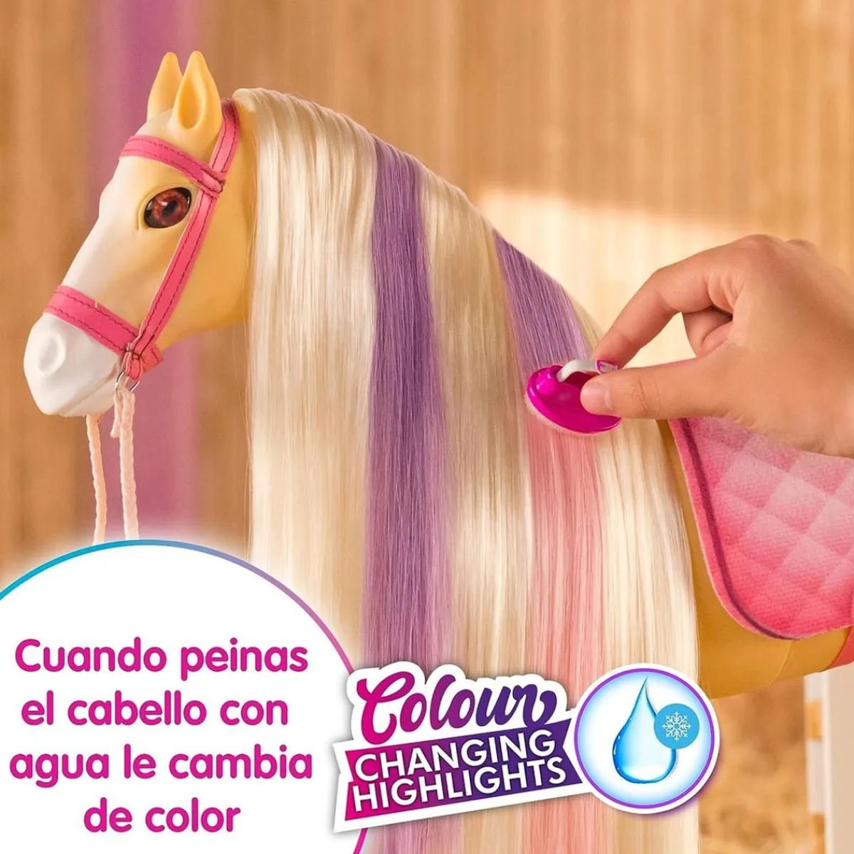 Best - Muñeca articulada con caballo y accesorios de cuidado ㅤ Muñecas