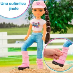 Best - Muñeca articulada con caballo y accesorios de cuidado ㅤ Muñecas