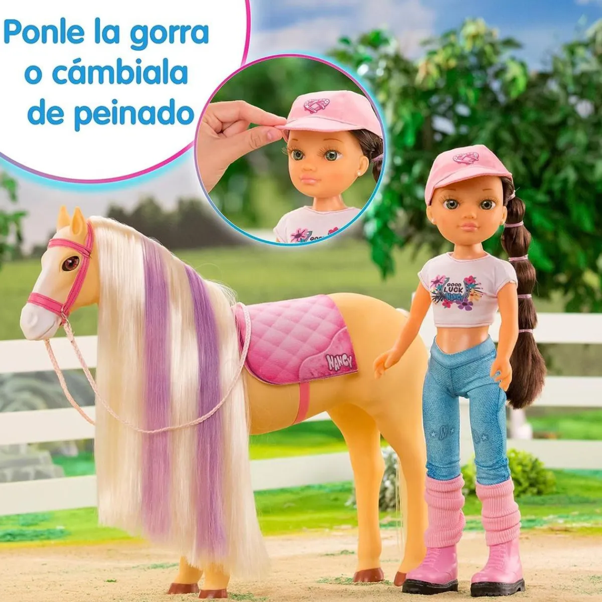 Best - Muñeca articulada con caballo y accesorios de cuidado ㅤ Muñecas
