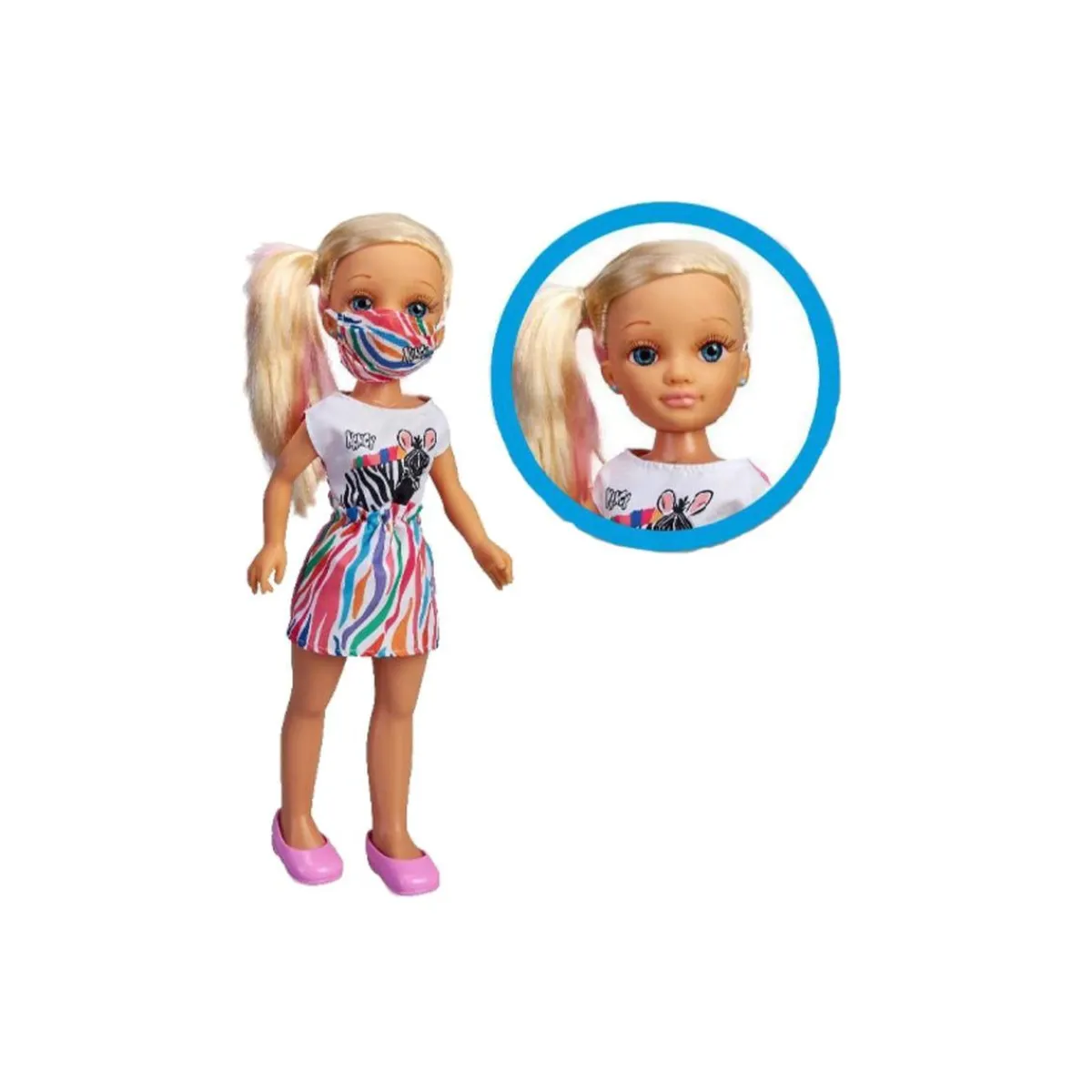 Online - Un día con mascarilla arcoíris Muñecas