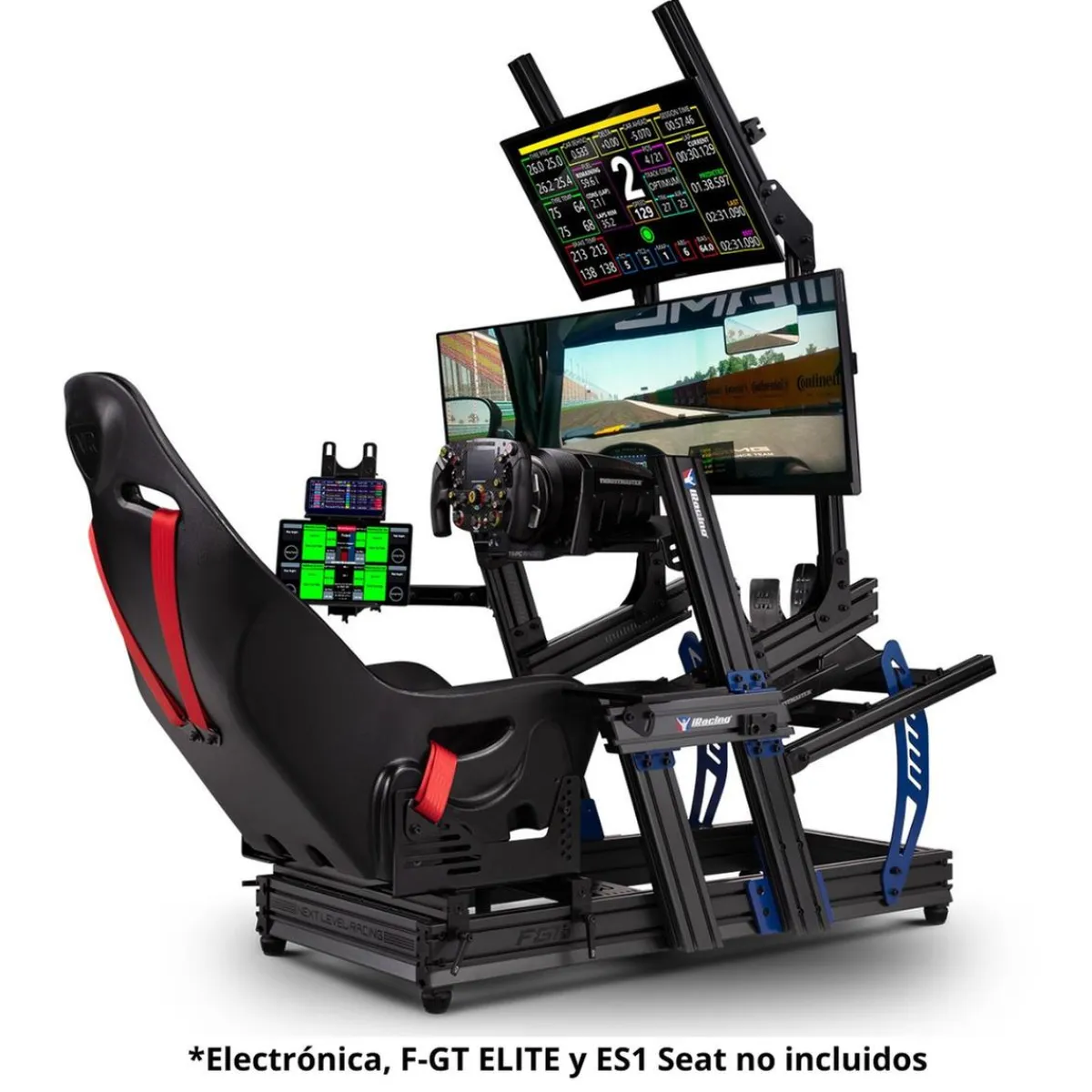- F-GT Elite Soporte Montaje Superior para Monitor Carbon Grey Videojuegos