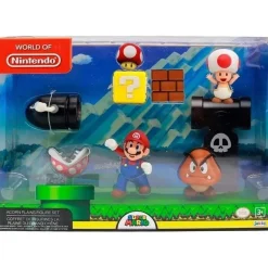 - Super Mario - Set Diorama Dehesa Bellotera con 4 Figuras y 1 Accesorio ㅤ*NINTENDO
