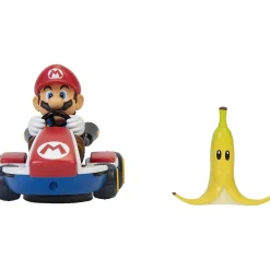 Online - Super Mario - Vehículo acrobático de Super Mario Kart con plátano y giros 360º ㅤ Figuras De Acción
