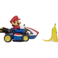 Online - Super Mario - Vehículo acrobático de Super Mario Kart con plátano y giros 360º ㅤ Figuras De Acción