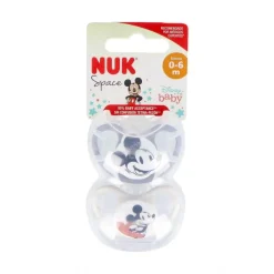 - Pack 2 chupetes Space silicona Mickey 0-6 meses*NUK Sale