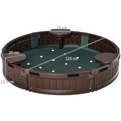 Discount - Arenero con Asientos y Cubierta Impermeable Juguetes De Verano