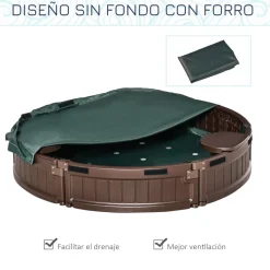 Discount - Arenero con Asientos y Cubierta Impermeable Juguetes De Verano