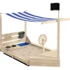 New Outsunny - Arenero de madera Barco pirata Juguetes De Verano