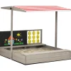 - Arenero de madera con toldo y pizarra*Outsunny Online