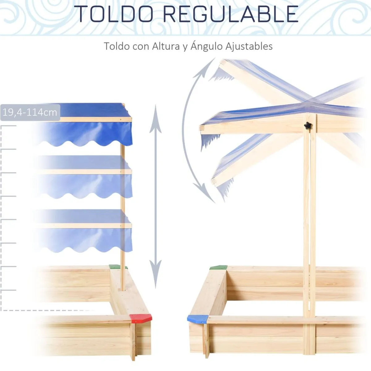 Outlet - Arenero de madera Juguetes De Verano