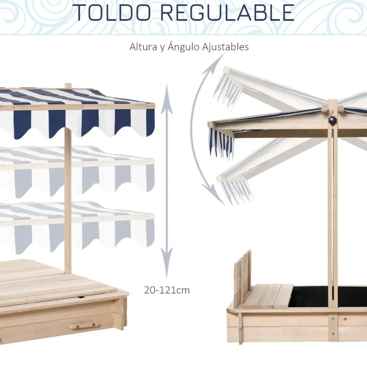 - Arenero de madera*OUTSUNNY Outlet