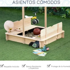 - Arenero de madera*OUTSUNNY Outlet