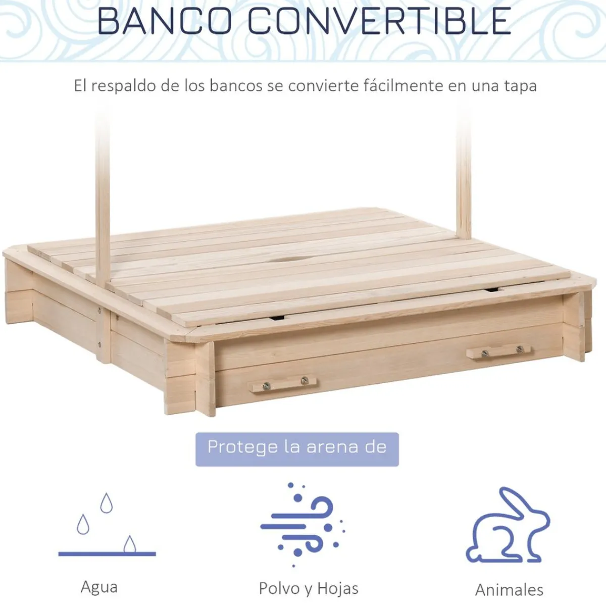 - Arenero de madera*OUTSUNNY Outlet