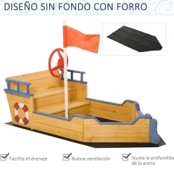 Outlet - Arenero galeón de madera Juguetes De Verano