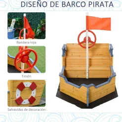 Outlet - Arenero galeón de madera Juguetes De Verano