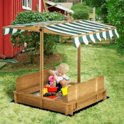 - Arenero infantil de madera con toldo*Outsunny Best