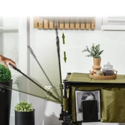 - Carro con tablero plegable Verde*Outsunny Clearance