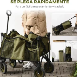 - Carro con tablero plegable Verde*Outsunny Clearance