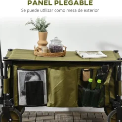 - Carro con tablero plegable Verde*Outsunny Clearance