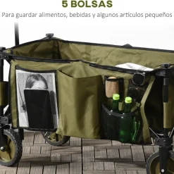 - Carro con tablero plegable Verde*Outsunny Clearance