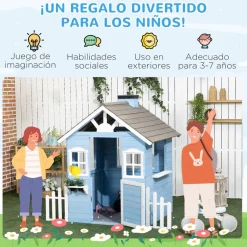 Best - Casa de madera infantil Azul Casas