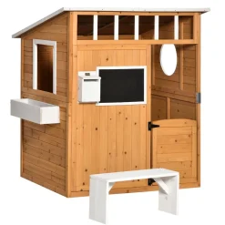 Clearance - Casita de jardín de madera con banco y macetero Casas