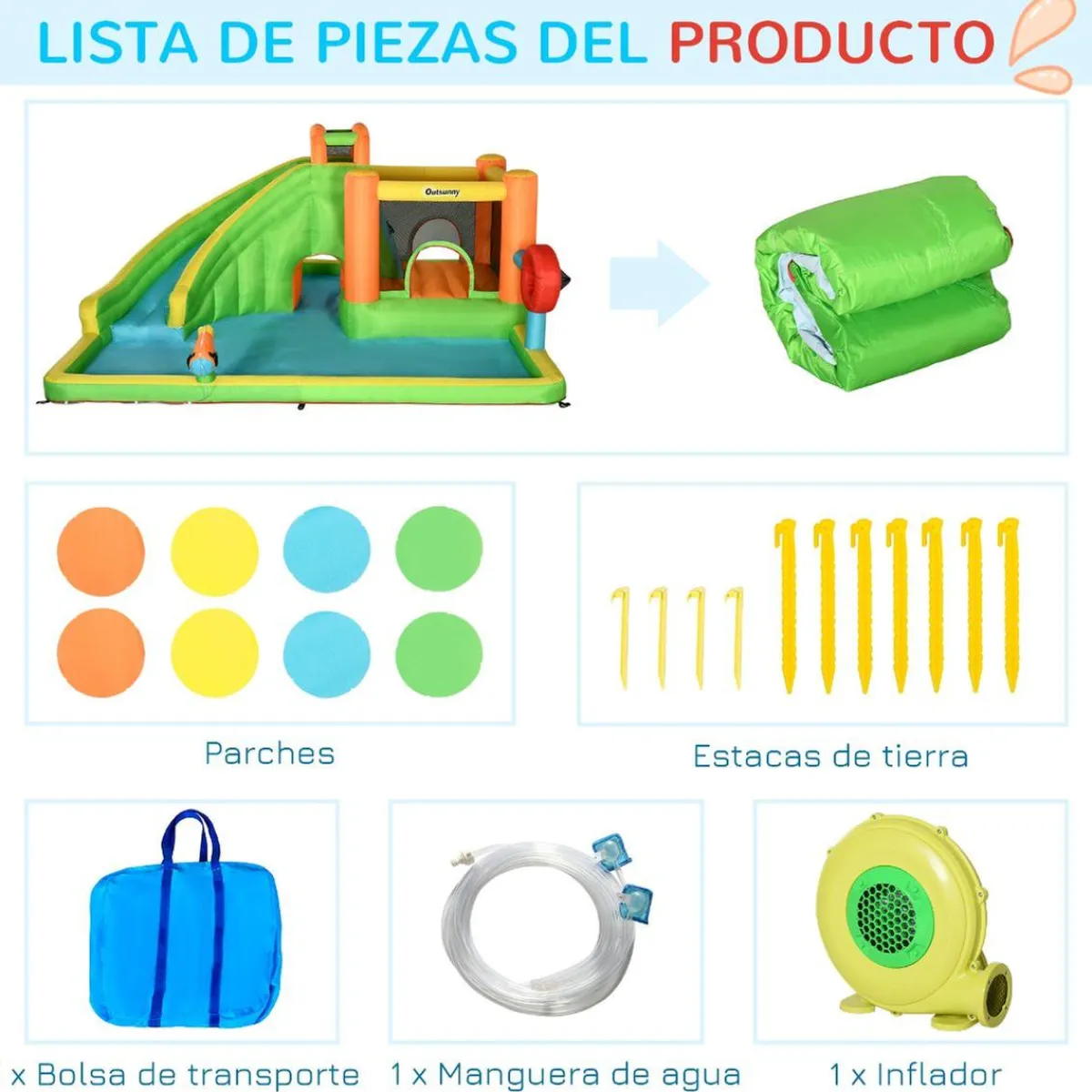 - Castillo hinchable 7 en 1 grande*Outsunny Sale