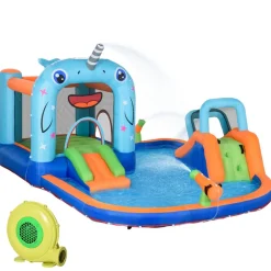 - Castillo hinchable 5 en 1 unicornio*Outsunny Discount