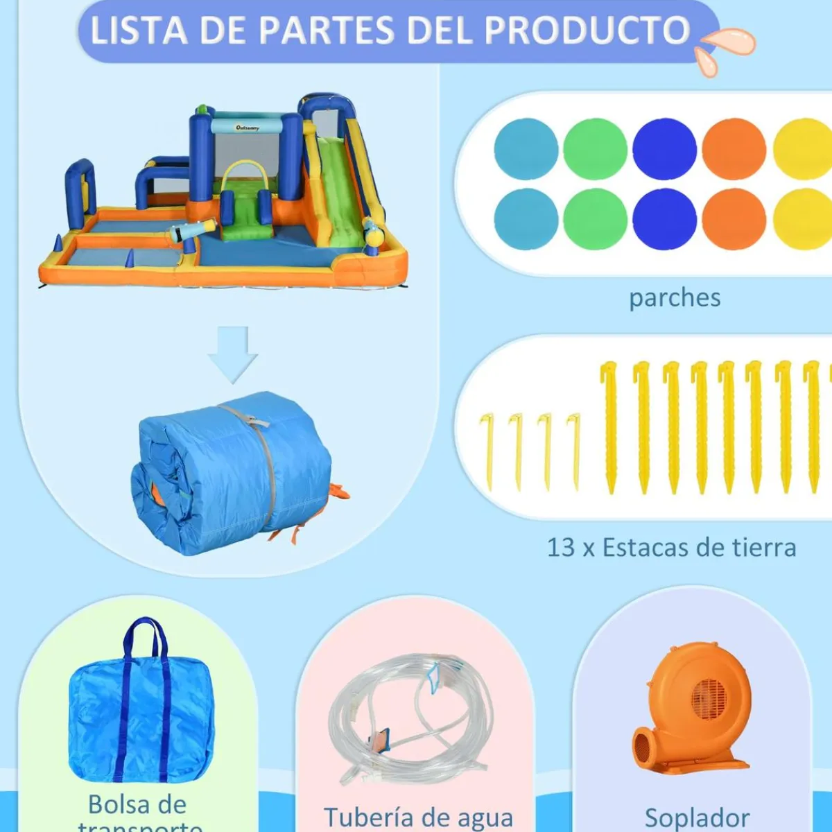- Castillo hinchable 7 en 1*Outsunny Best