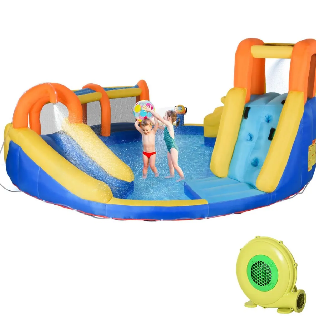 - Castillo hinchable 6 en 1 grande*Outsunny New