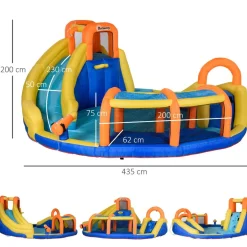 - Castillo hinchable 6 en 1 grande*Outsunny New