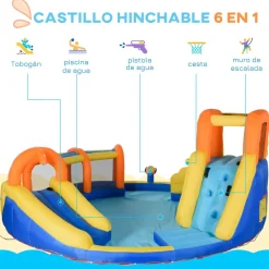 - Castillo hinchable 6 en 1 grande*Outsunny New