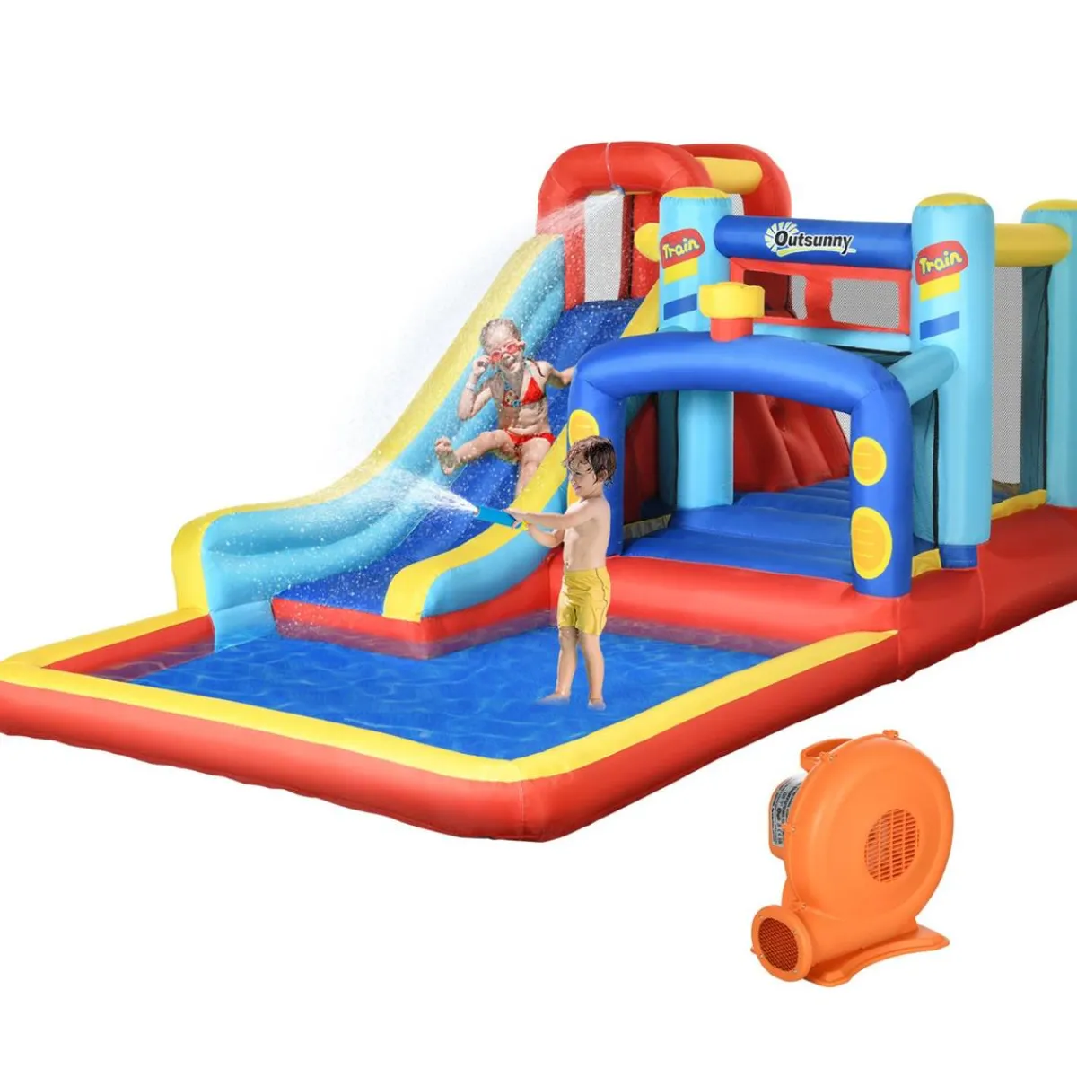 - Castillo hinchable con inflador*Outsunny Sale