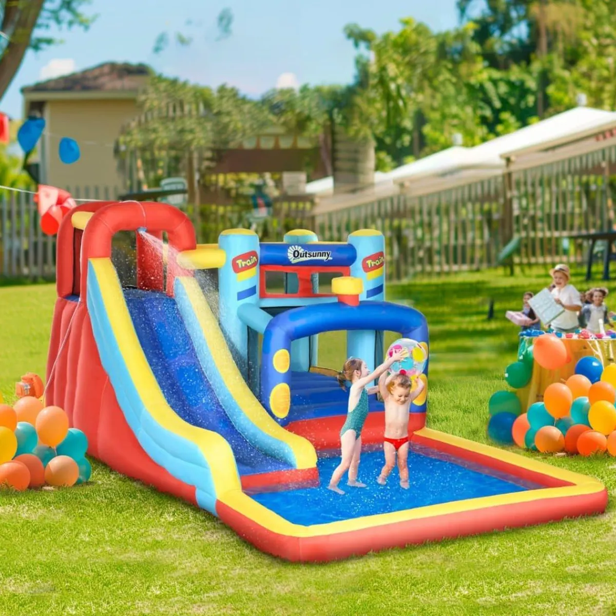 - Castillo hinchable con inflador*Outsunny Sale