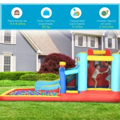 - Castillo hinchable con inflador*Outsunny Sale