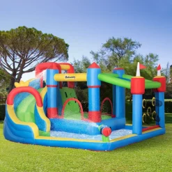 - Castillo hinchable 6 en 1 con tobogán*Outsunny Sale