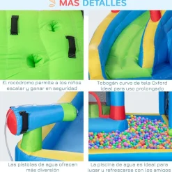 - Castillo hinchable 6 en 1 con tobogán*Outsunny Sale