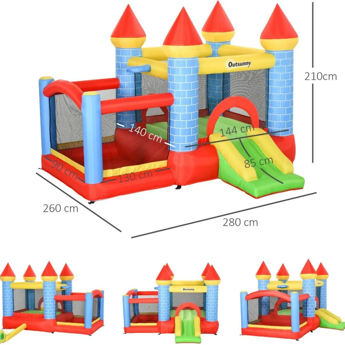 - Castillo inflable infantil 4 en 1*Outsunny New
