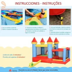 - Castillo inflable infantil 4 en 1*Outsunny New