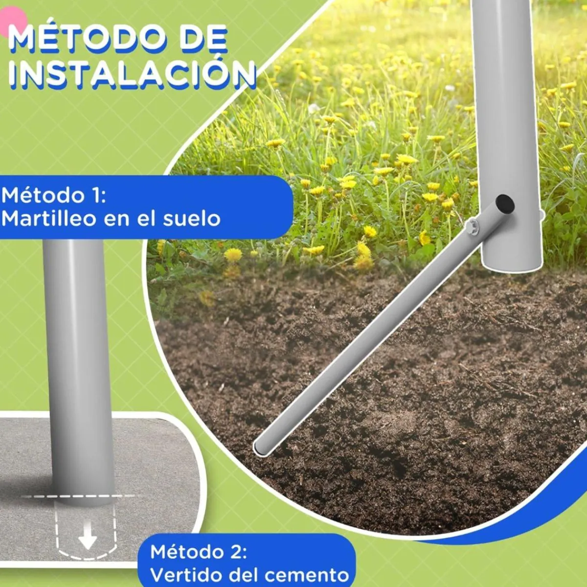 - Columpio de Jardín 2 en 1*Outsunny