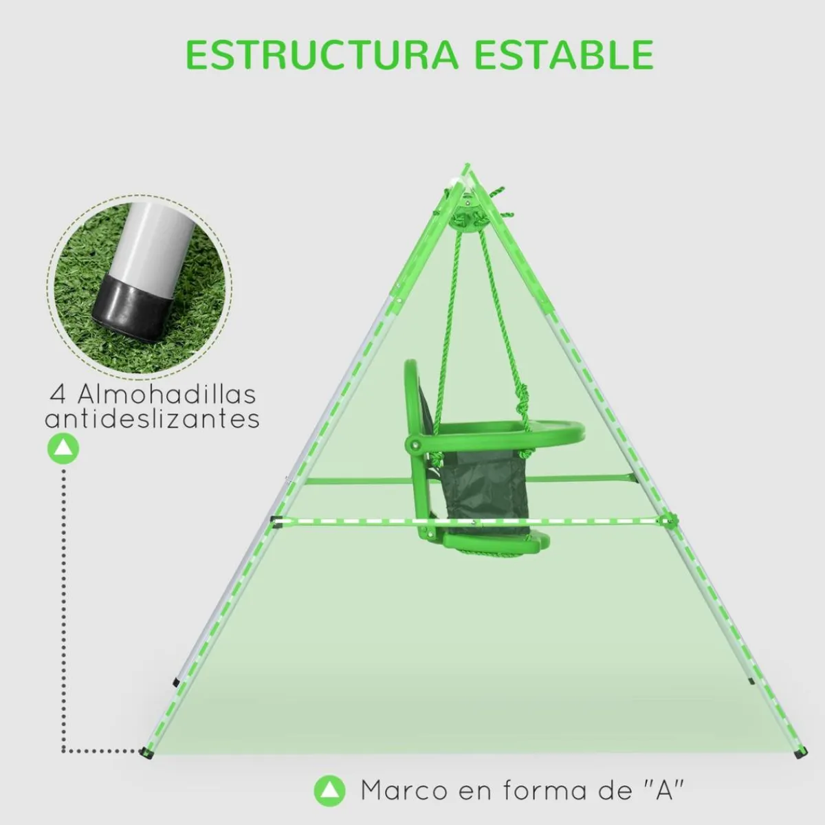 Discount - Columpio infantil de acero Columpios