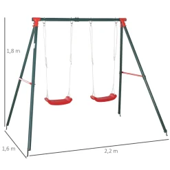 Outlet - Columpio metálico doble Columpios