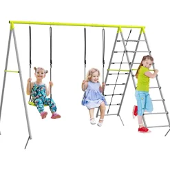 - Conjunto 4 en 1 Columpios con Escalador Columpios