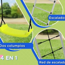 - Conjunto 4 en 1 Columpios con Escalador Columpios