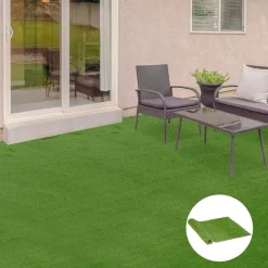 - Césped artificial 3x1m altura de hierba 25mm*Outsunny
